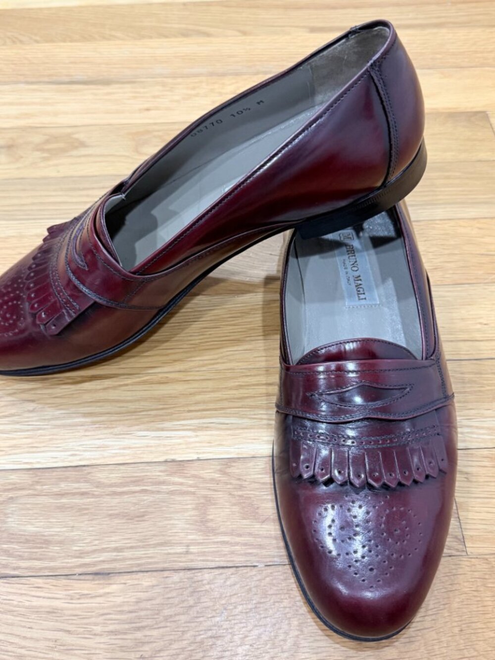 Bruno Magli Men's Burgundy Leather Loafer 10.5